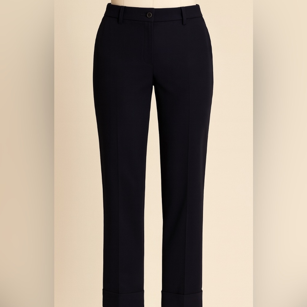 Cambio Slim Ankle Pants with Glittered Trim at Ankle Slit